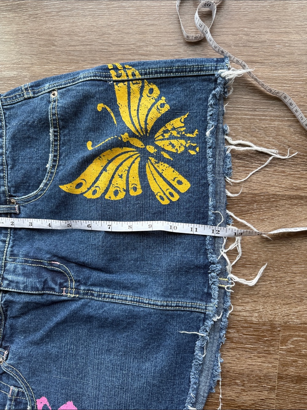 Blue Asphalt Y2K Butterfly Mini Skirt - Picture 2 of 7